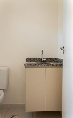 Studio para alugar com 25m², 1 quarto e 1 vaga Studio para alugar com 25m², 1 quarto e 1 vagaBanheiro da Suíte 1