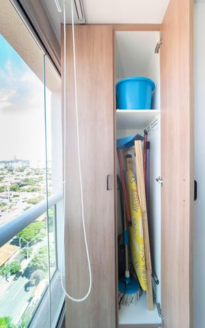 Apartamento à venda com 33m², 1 quarto e 1 vaga Apartamento à venda com 33m², 1 quarto e 1 vagaCozinha - Detalhes