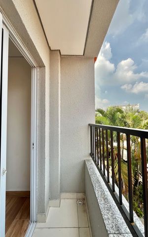 Apartamento à venda com 33m², 2 quartos e sem vagaVaranda