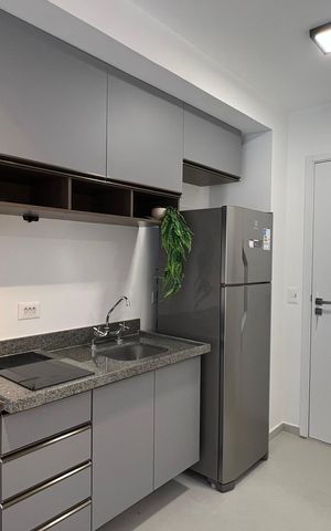 Studio para alugar com 25m², 1 quarto e sem vaga Studio para alugar com 25m², 1 quarto e sem vagaCozinha