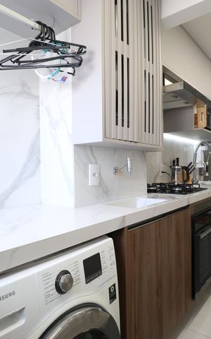Apartamento à venda com 69m², 1 quarto e 2 vagasCozinha e Área de Serviço