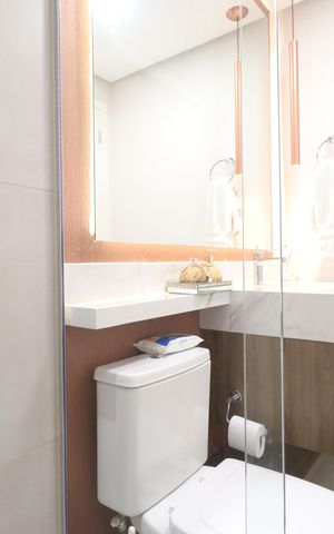 Apartamento à venda com 69m², 1 quarto e 2 vagasBanheiro Social