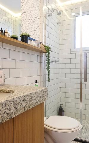 Apartamento à venda com 77m², 3 quartos e 2 vagasBanheiro da suíte