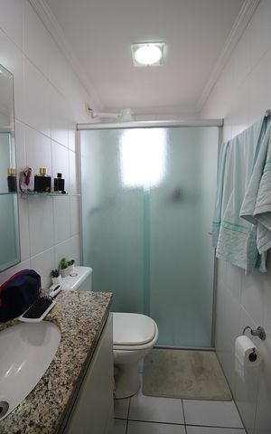 Apartamento à venda com 84m², 2 quartos e 2 vagasQuarto 1 - Suíte Banheiro 