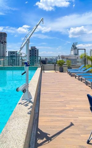 Studio à venda com 26m², 1 quarto e sem vaga Studio à venda com 26m², 1 quarto e sem vagaÁrea comum - Piscina