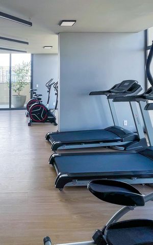 Studio à venda com 26m², 1 quarto e sem vaga Studio à venda com 26m², 1 quarto e sem vagaÁrea comum - Academia