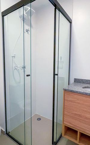 Studio à venda com 26m², 1 quarto e sem vaga Studio à venda com 26m², 1 quarto e sem vagaBanheiro