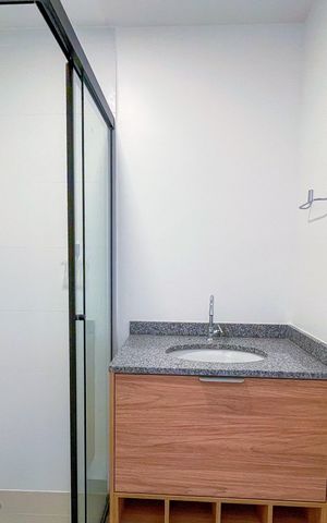 Studio à venda com 26m², 1 quarto e sem vaga Studio à venda com 26m², 1 quarto e sem vagaBanheiro