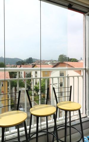 Apartamento à venda com 60m², 3 quartos e 1 vagaVaranda