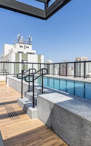 Apartamento à venda com 34m², 1 quarto e sem vaga Apartamento à venda com 34m², 1 quarto e sem vagaÁrea comum - Piscina