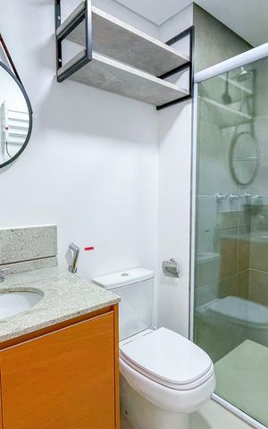 Studio à venda com 37m², 1 quarto e sem vaga Studio à venda com 37m², 1 quarto e sem vagaBanheiro