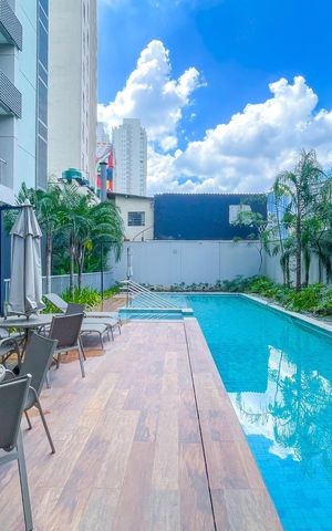 Studio à venda com 37m², 1 quarto e sem vaga Studio à venda com 37m², 1 quarto e sem vagaÁrea comum - Piscina