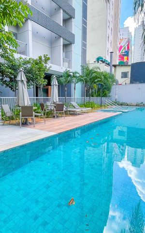 Studio à venda com 37m², 1 quarto e sem vaga Studio à venda com 37m², 1 quarto e sem vagaÁrea comum - Piscina