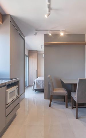 Apartamento para alugar com 25m², 1 quarto e sem vaga Apartamento para alugar com 25m², 1 quarto e sem vagaSala - Cozinha Integrada