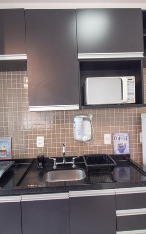 Studio para alugar com 27m², 1 quarto e 1 vaga Studio para alugar com 27m², 1 quarto e 1 vagaCozinha