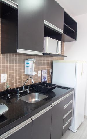 Studio para alugar com 27m², 1 quarto e 1 vaga Studio para alugar com 27m², 1 quarto e 1 vagaCozinha