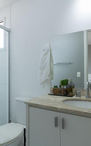 Apartamento para alugar com 57m², 2 quartos e 1 vaga Apartamento para alugar com 57m², 2 quartos e 1 vagaBanheiro da Suíte 2