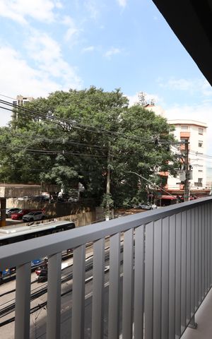 Studio à venda com 26m², 1 quarto e sem vagaVaranda