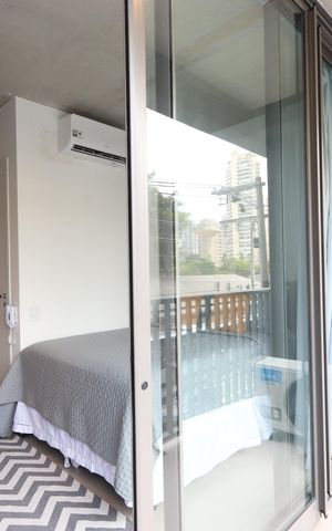 Studio à venda com 26m², 1 quarto e sem vagaVaranda