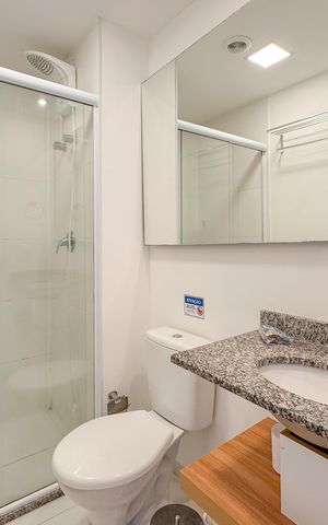 Studio à venda com 26m², 1 quarto e sem vaga Studio à venda com 26m², 1 quarto e sem vagaBanheiro