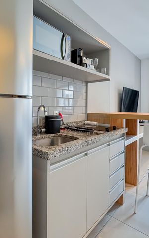 Studio à venda com 26m², 1 quarto e sem vaga Studio à venda com 26m², 1 quarto e sem vagaCozinha
