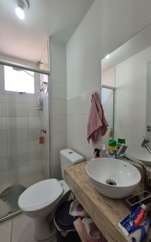 Apartamento à venda com 58m², 2 quartos e 2 vagas Apartamento à venda com 58m², 2 quartos e 2 vagasBanheiro social