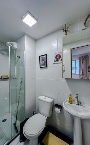 Apartamento para alugar com 26m², 1 quarto e sem vagaBanheiro da Suíte
