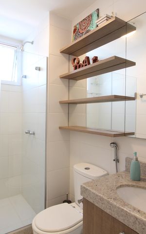 Apartamento à venda com 80m², 2 quartos e 1 vagaBanheiro Social