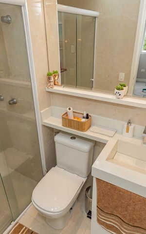 Apartamento à venda com 50m², 2 quartos e 2 vagasBanheiro
