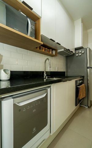 Apartamento à venda com 45m², 2 quartos e 1 vagaCozinha e Área de Serviço