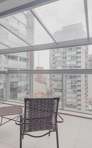 Studio à venda com 39m², 1 quarto e 1 vagaVaranda