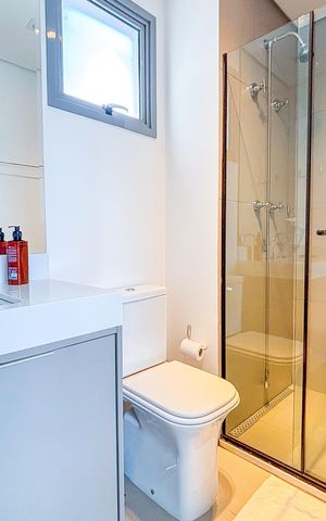 Studio para alugar com 29m², 1 quarto e sem vaga Studio para alugar com 29m², 1 quarto e sem vagaBanheiro