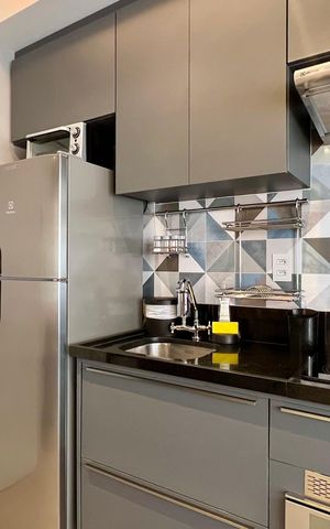 Studio para alugar com 32m², 1 quarto e 1 vaga Studio para alugar com 32m², 1 quarto e 1 vagaCozinha