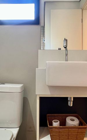 Studio para alugar com 32m², 1 quarto e 1 vaga Studio para alugar com 32m², 1 quarto e 1 vagaBanheiro da Suíte