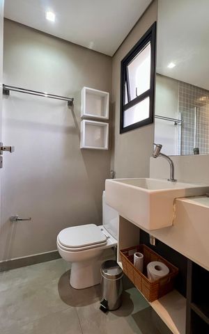 Studio para alugar com 32m², 1 quarto e 1 vaga Studio para alugar com 32m², 1 quarto e 1 vagaBanheiro da Suíte