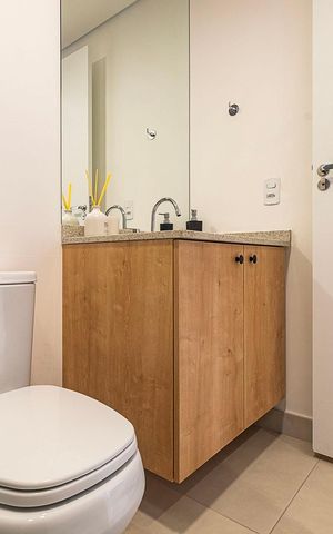 Studio para alugar com 27m², 1 quarto e sem vaga Studio para alugar com 27m², 1 quarto e sem vagaBanheiro