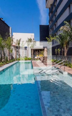 Studio para alugar com 27m², 1 quarto e sem vaga Studio para alugar com 27m², 1 quarto e sem vagaPiscina