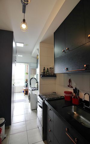 Apartamento à venda com 77m², 3 quartos e 2 vagasCozinha e Área de Serviço