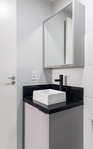Apartamento para alugar com 30m², 1 quarto e sem vaga Apartamento para alugar com 30m², 1 quarto e sem vagaBanheiro da Suíte