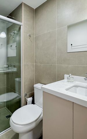 Studio à venda com 25m², 1 quarto e sem vaga Studio à venda com 25m², 1 quarto e sem vagaBanheiro