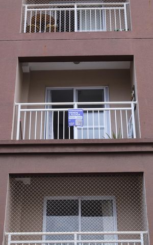 Apartamento à venda com 47m², 2 quartos e 1 vagaÁrea comum - Placa instalada na sacada do apartamento