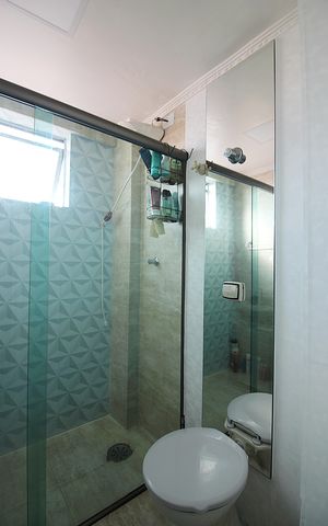 Apartamento à venda com 77m², 2 quartos e 1 vagaBanheiro Social