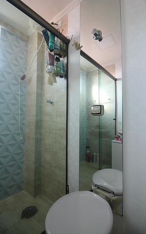 Apartamento à venda com 77m², 2 quartos e 1 vagaBanheiro Social