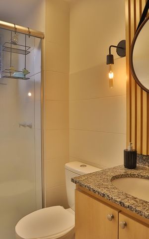 Apartamento à venda com 65m², 3 quartos e 1 vaga Apartamento à venda com 65m², 3 quartos e 1 vagaBanheiro do Quarto 1