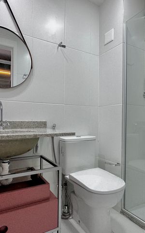 Studio para alugar com 26m², 0 quarto e sem vaga Studio para alugar com 26m², 0 quarto e sem vagaBanheiro