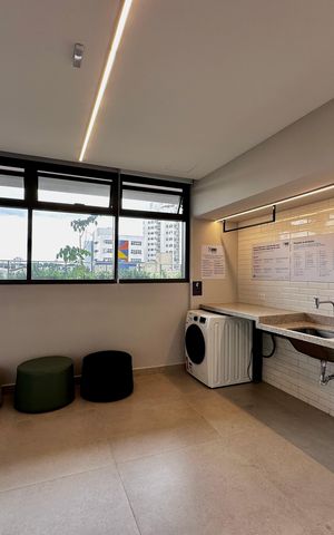 Studio para alugar com 26m², 0 quarto e sem vaga Studio para alugar com 26m², 0 quarto e sem vagaÁrea comum - Lavanderia