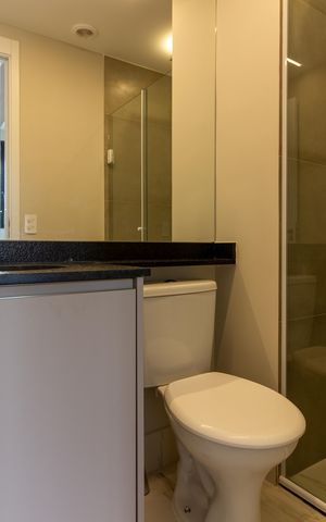 Studio à venda com 27m², 1 quarto e sem vaga Studio à venda com 27m², 1 quarto e sem vagaBanheiro da Suíte