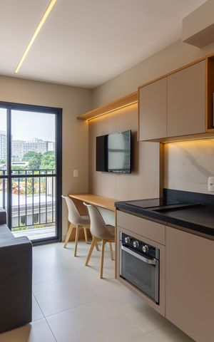 Studio à venda com 27m², 1 quarto e sem vaga Studio à venda com 27m², 1 quarto e sem vagaStudio