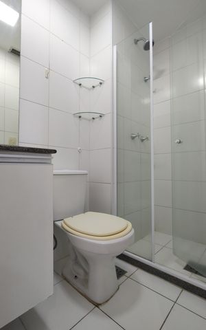 Apartamento à venda com 55m², 2 quartos e 1 vagaBanheiro Social