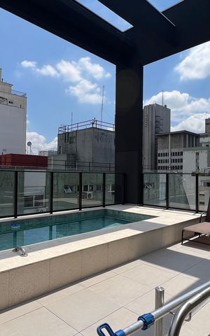 Studio para alugar com 27m², 1 quarto e sem vagaÁrea comum - Piscina